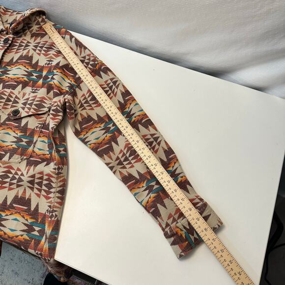 Pendleton Womens M Oversized Doublesoft Shirt Jacket Aztec Southwestern Boho - Picture 11 of 12